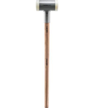 SUPERCRAFT-Vorschlaghammer, rückschlagfrei, mit Hickorystiel, Ø 80 / 4 kg, Nylon
