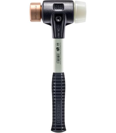 SIMPLEX-Schonhammer m. verstärktem TE-Gehäuse, Fiberglasstiel, Ø 40, Kupfer / Nylon